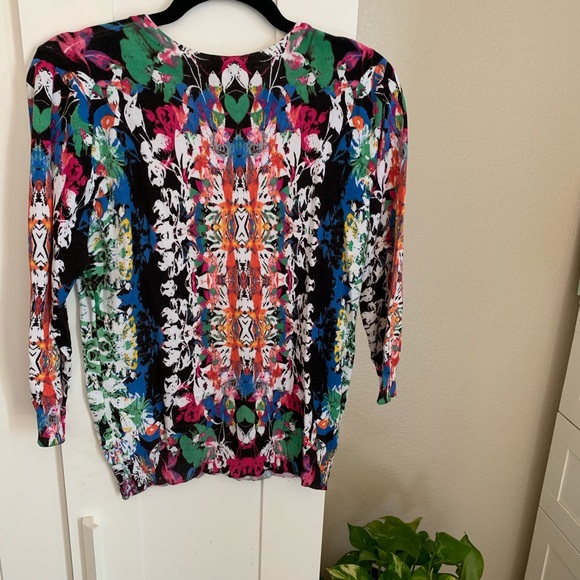 JOSEPH A 🌈psychedelic floral super fun cardigan - Picture 5 of 5